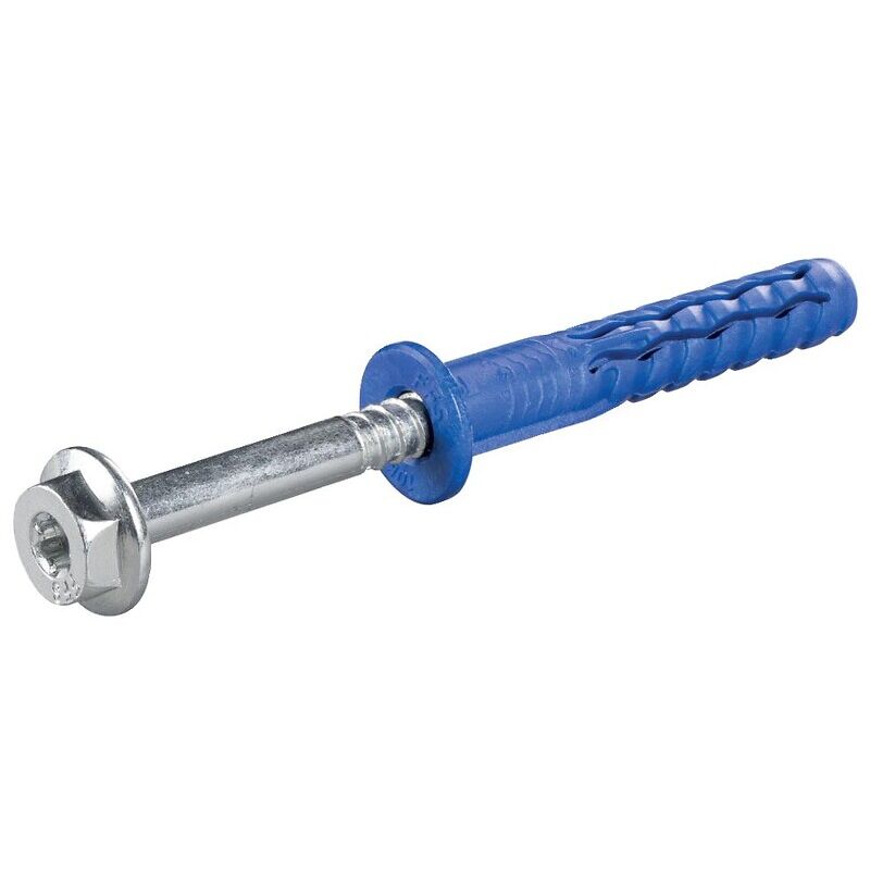 Chevilles nylon r-ffs-k à profondeur d'ancrage courte boîte de 25 chevilles ø 10x100mm avec vis th à collier ø 7x109mm Rawl