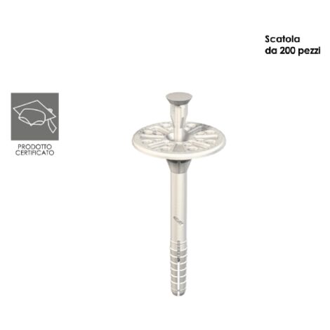 Chevilles Tecfi' 200   10x150 haute densite' pour manteaux avec clou en nylon renforce'