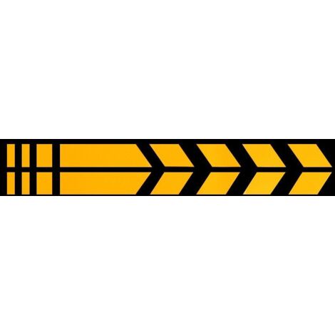Chevron adesivi realizzati con materiale rifrangente per parafango moto - Colore: Giallo