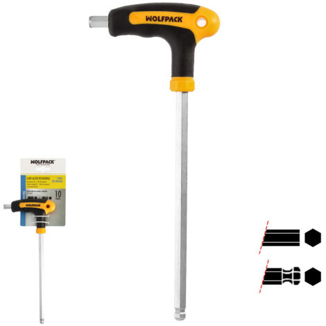 Chiave A Brugola Con Impugnatura A Sfera Forma T 10.0 mm. con appendiabiti