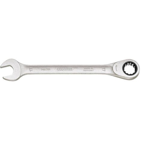 Chiave a bussola a cricchetto con anello di bloccaggio da 15 mm, lunghezza 200 mm, testa rotonda