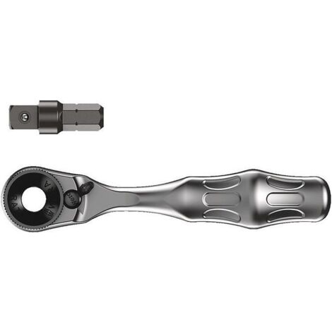Chiave a bussola a leva/bit 8001 A Zyklop 1/4 di pollice con impugnatura diretta per bit, lunghezza 87 mm, 60 denti