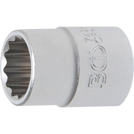 Chiave a bussola bgs-technic 7424 dodici punti finitura cromo opaco