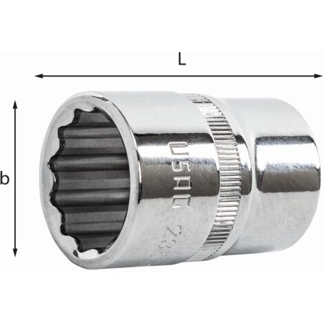 CHIAVE A BUSSOLA IN POLLICI CON BOCCA POLIGONALE 235 1/2"PN 15/16
