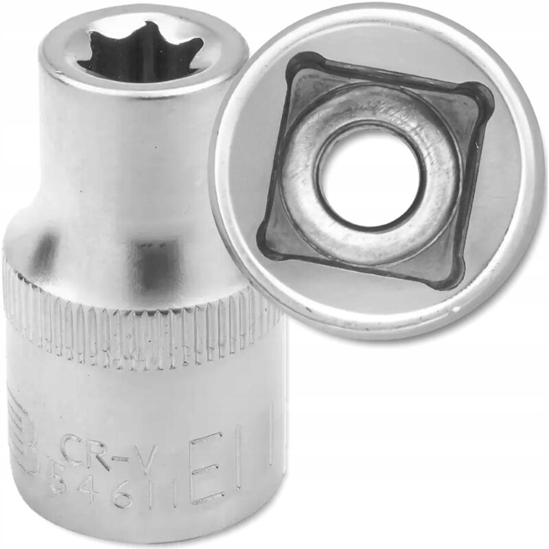 Chiave a bussola jcb TORX E11 argento 1 2 pol