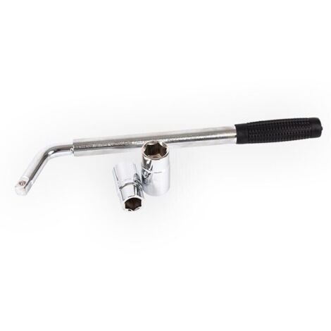 Chiave a bussola per ruote auto - Manico estensibile - Dimensioni bussola: 17 mm, 19 mm, 21 mm, 23 mm - Compatibile con tutti i veicoli standard