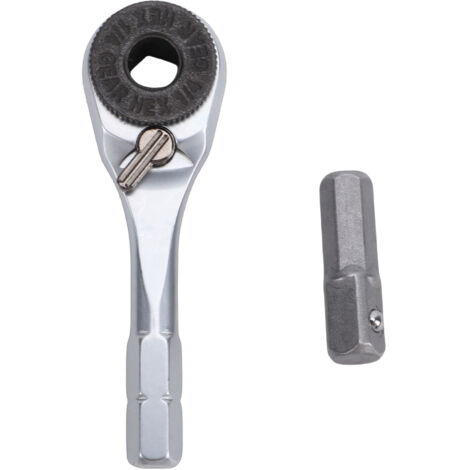 Chiave a cricchetto esagonale reversibile portatile da 1/4 di pollice, per riparazioni di auto, moto e biciclette.