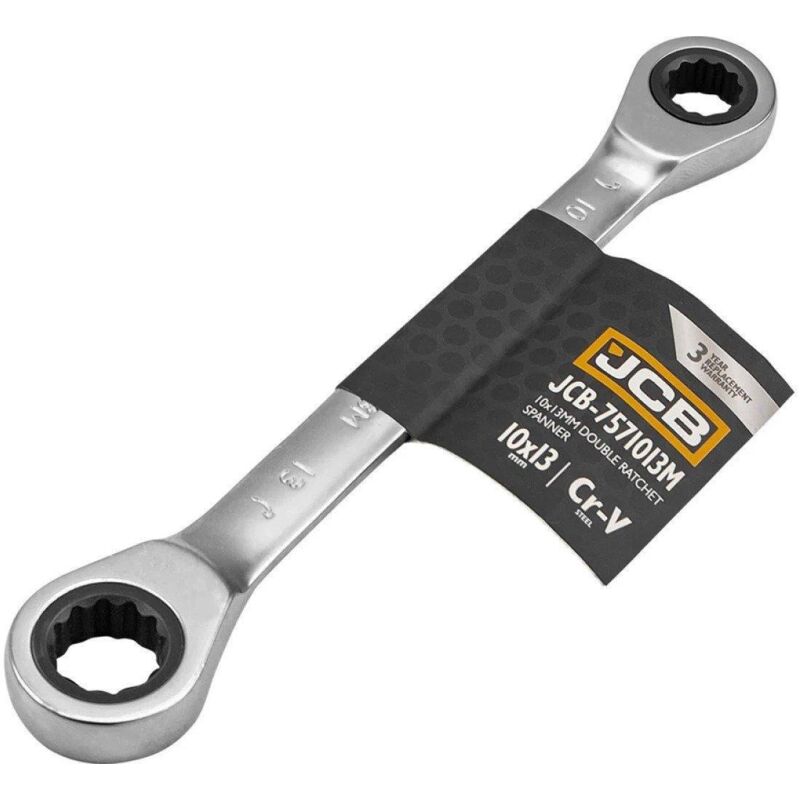 Chiave a cricchetto JCB metallo 10x13 mm strumento riparazione