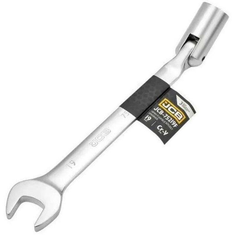 Chiave a cricchetto JCB modello 75219F metallo 19 mm ergonomica