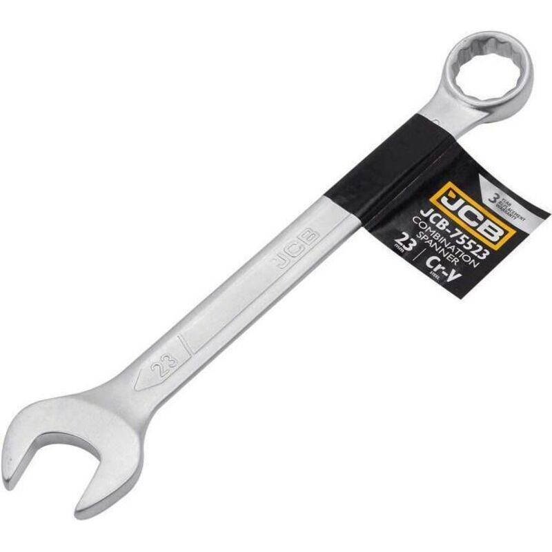 Chiave a forchetta occhiello JCB 23 mm acciaio cromato metallico