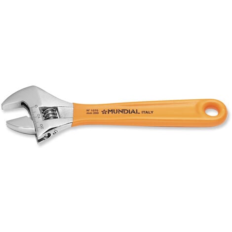 CHIAVE A RULLINO INGLESE APERTURA REGOLABILE UNIVERSALE 200mm MUNDIAL