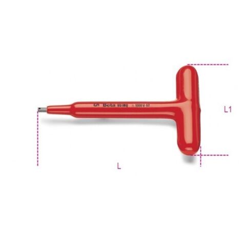 CHIAVE A T ESAGONALE MASCHIO 5MM ISOLATA 1000V BETA ART. 951MQ