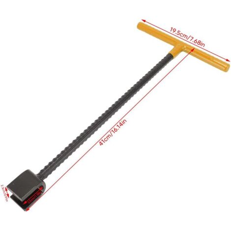 Chiave a T multifunzionale per contatore dell'acqua in acciaio con utensile multiuso a 4 vie per rubinetti, gialla