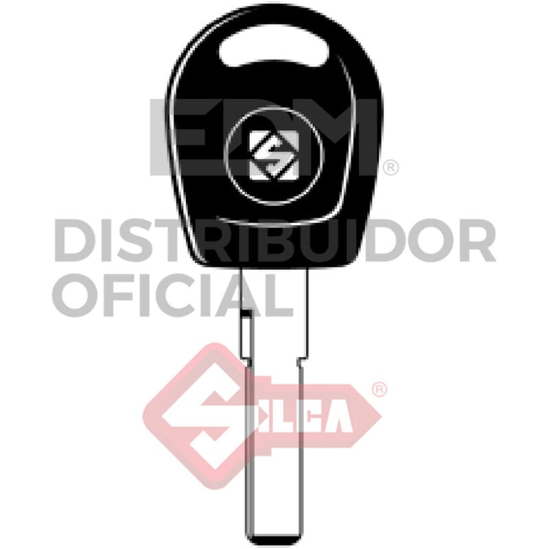 Image of Silca - E3/12781 chiave transponder s/chip - con tappo per audi ford lamborghini porsche seat skoda e volkswagen HU66TE.