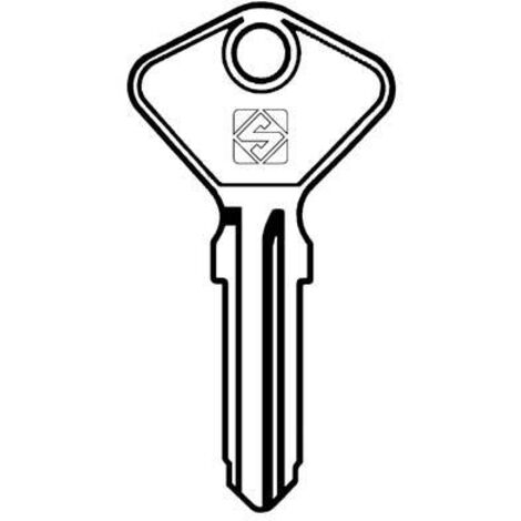CHIAVE AUTO SAFE GIOBERT AF4C SILCA - ACCIAIO NICHELATO - 10 pezzi