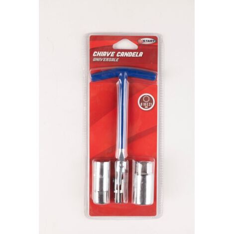 Chiave candela auto con adattatori diametro 16 e 21 mm universale