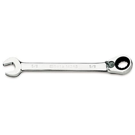 Chiave combinata a cricchetto Beta cromata forchetta e poligonale 13 mm