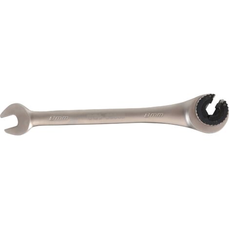 Chiave combinata a cricchetto  con bocca aperta  8 mm