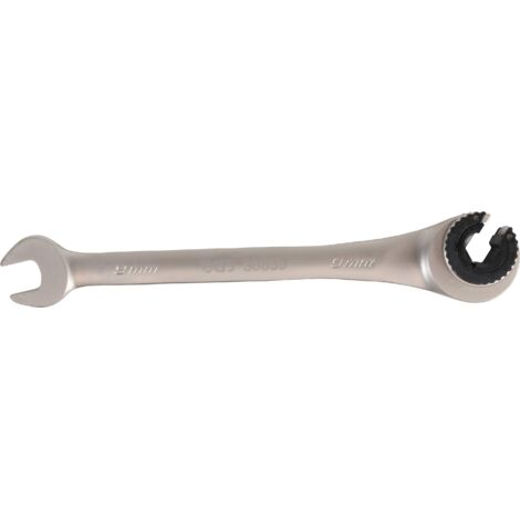 Chiave combinata a cricchetto con bocca aperta 9 mm