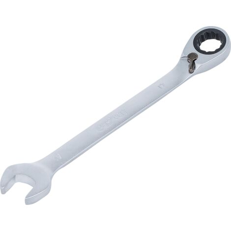 Chiave combinata a cricchetto  reversibile  17 mm