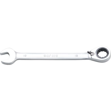 Chiave combinata a cricchetto  reversibile  18 mm