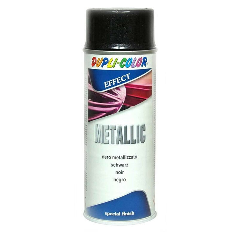 Image of Smalto vernice spray 400 ml colore nero metallizzato rapida essiccazione con speciali pigmenti ad effetto - duplicolor