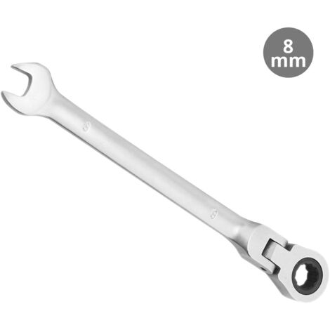 Chiave combinata con cricchetto snodato CR-V 8mm