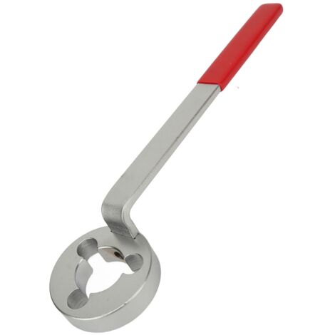 Chiave di bloccaggio della puleggia della pompa dell'acqua, efficiente, lunga 298 mm, impugnatura rivestita in plastica, strumento di rimozione della chiave della cinghia.