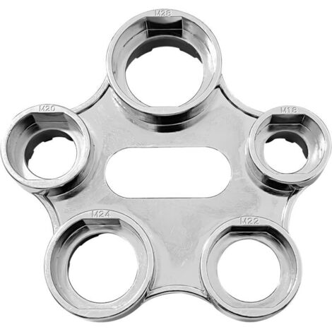 Chiave di installazione dell'aeratore, 10 misure, lega di zinco, chiave di servizio universale per aeratore, chiave di ricambio per filtro del rubinetto dell'aeratore (argento)