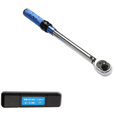 Chiave dinamometrica di precisione da 3/8" (10-60 Nm) con impostazioni predefinite, realizzata in acciaio al cromo vanadio, per riparazioni di auto e biciclette. Custodia inclusa.