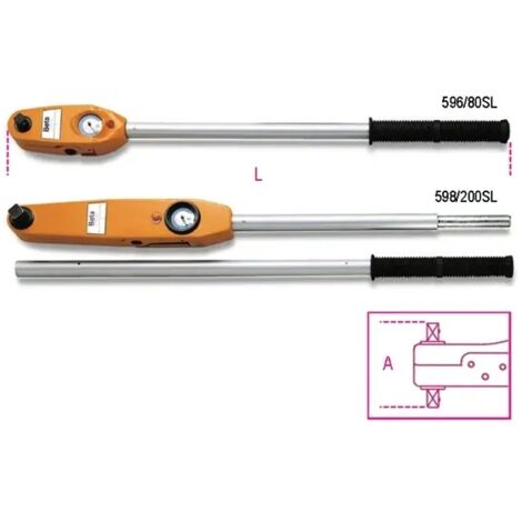 Chiave dinamometrica lettura diretta 3/4" beta 596/40sl - 80-400 Nm