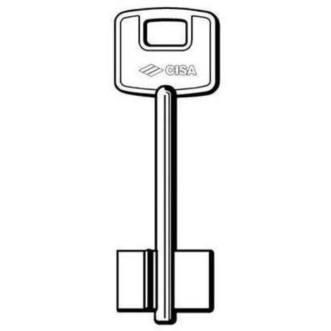 Chiave Doppia Mappa Cisa Originale 82010 Cassaforte Ottone Nichelato - 1 Pz