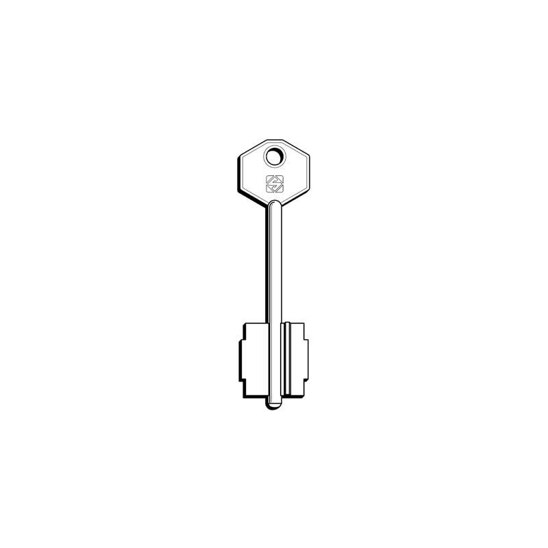 Image of Silca - Chiave doppia mappa potent 5pt12 ottone nichelato (5 pezzi)