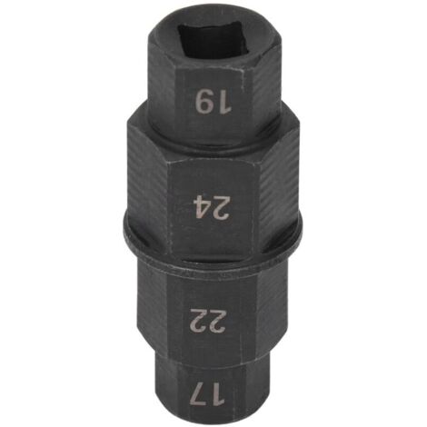 Chiave esagonale per asse moto, specifica per la rimozione del perno della ruota anteriore, 17 19 22 24 mm, nera.