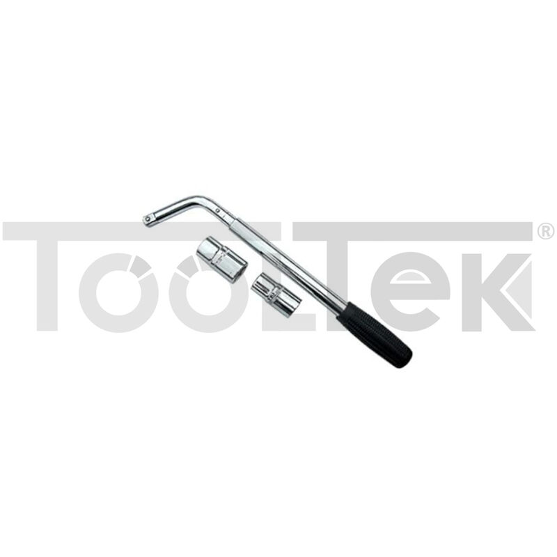 Image of Tooltek - chiave esagonale per dadi ruote auto telescopica 2 inserti acciaio