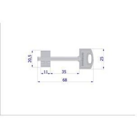 CHIAVE GREZZA GAMBO 68 MM SECUREMME 10 PZ