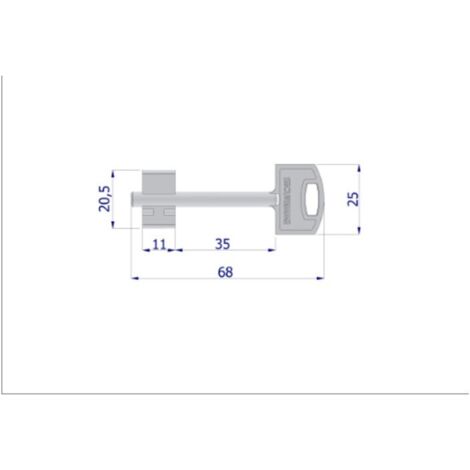 CHIAVE GREZZA GAMBO 68 MM SECUREMME