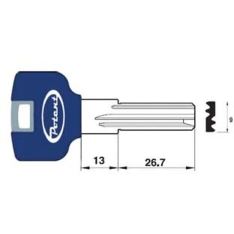 CHIAVE GREZZA PROFILO PIATTO 3400.K.B R1 - 10 pezzi POTENT