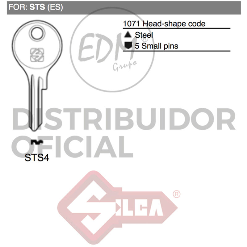E3/12131 STS4 chiave in acciaio sts