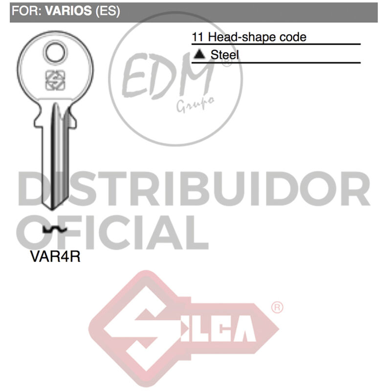 E3/12321 VAR4R chiavi in acciaio varie