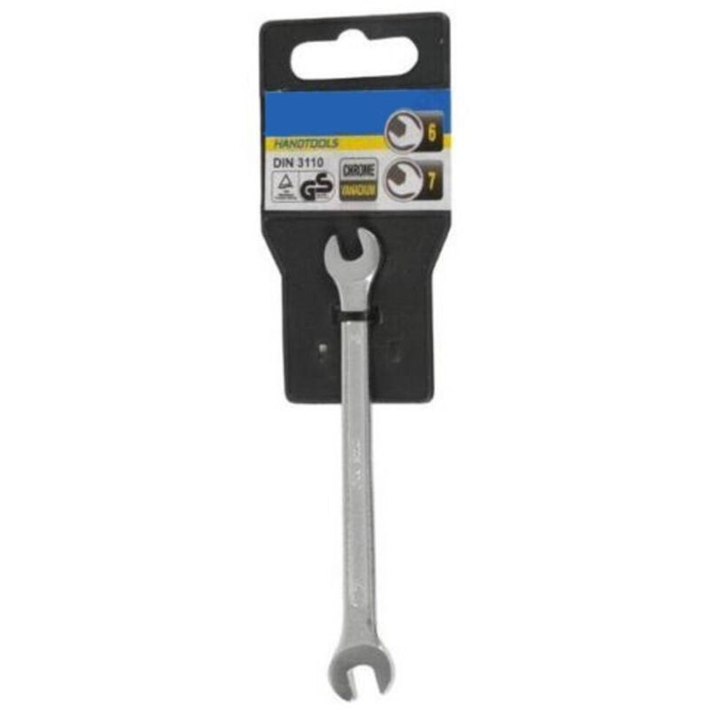 Trade Shop - Traesio - Chiave Inglese 6 / 7 Mm Chrome Vanadium Chiavi Attrezzo Lavoro -