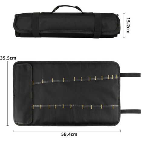 Chiave inglese regolabile senza attrezzi, cacciavite, pinze, scomparti con ruote, organizer, astuccio arrotolabile in tela da uomo, piccolo portafoglio con bussola