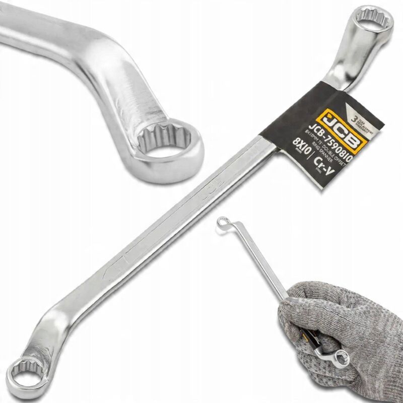Chiave JCB 7590810 metallo 8x10 mm acciaio cromo vanadio