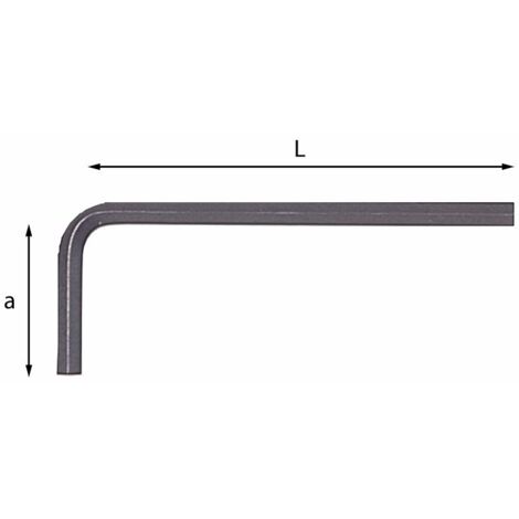 CHIAVE MASCHIO ESAGONALE PIEGATA 280 N 6 MM