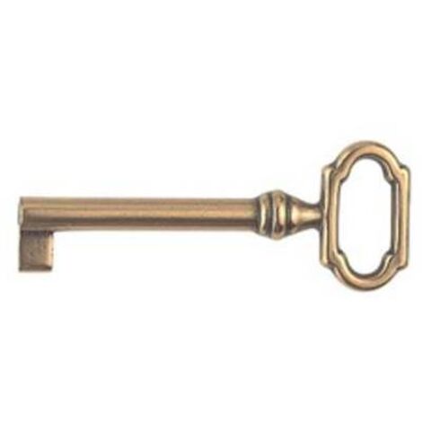 CHIAVE MOBILI ANTICO MG8469 METALSTYLE - ZAMA OTTONE LUCIDO MM 27X61 - 5 pezzi