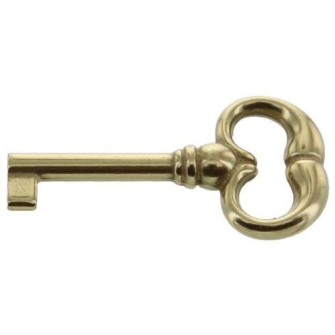 CHIAVE P/MOBILI 33730 35X62 MM OTTONE LUCIDO 25 PZ