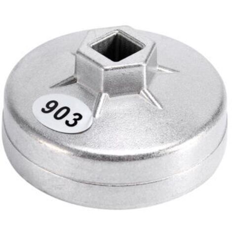 Chiave per filtro olio da 74 mm a 14 scanalature, strumento per la rimozione del filtro olio, alluminio 903 argento, adatta per veicoli con equipaggiamento originale