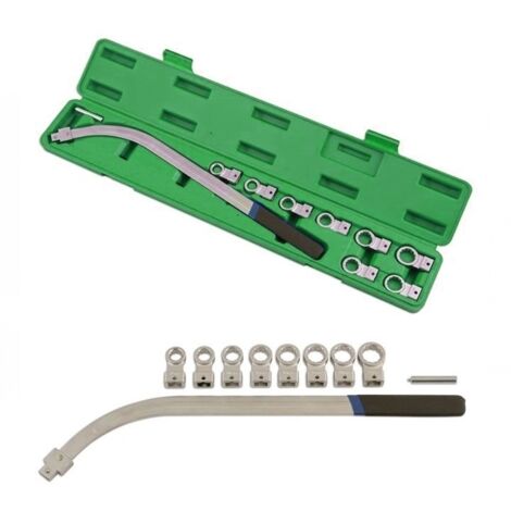 Chiave per puleggia/tendicinghia con adattatori intercambiabili set 10 pz