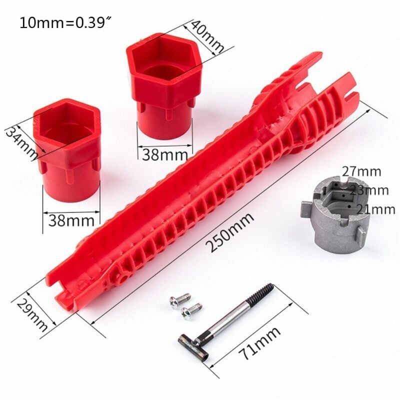Chiave per rubinetto multifunzione 8 in 1