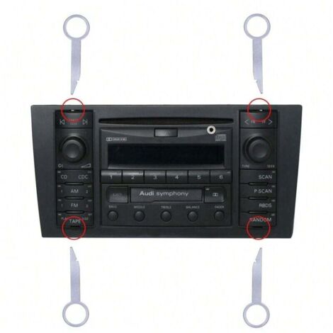 Chiave per sensore radar per auto, chiave per strumento di rimozione autoradio, strumento universale per gancio stereo, confezione da 4